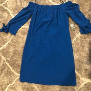 Vince camuto crepe off the shoulder dress